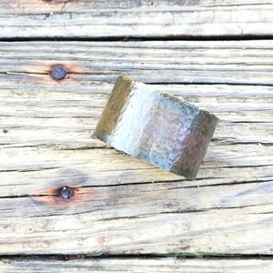 Unisex, Copper, Cuffed, Wide Band, Hammered Metal, Bracelet